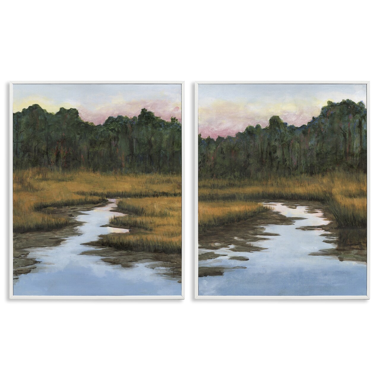 Stupell Industries Natural Creek in Countryside 2pc Framed Giclee Wall Art Set Design by Michael Willett